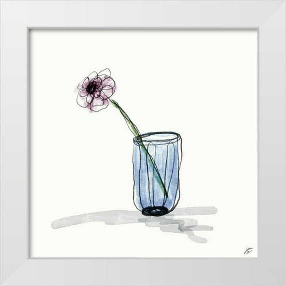 Lee, Judson 15x15 White Modern Wood Framed Museum Art Print Titled - Floral Sketch III