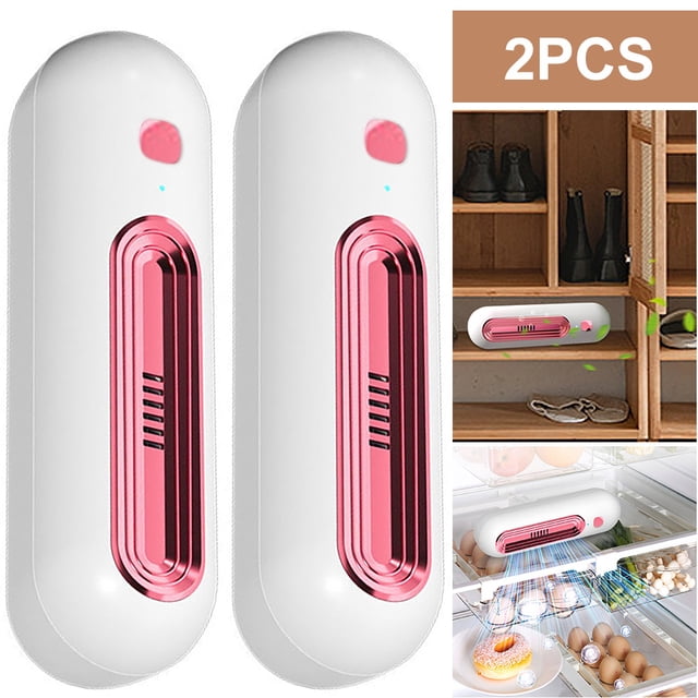 Kuymtek Purificador Aire O3 Que Elimina El Desodorante Del Refrigerador Humo para El Armario Del Automóvil (rojo Rosa)