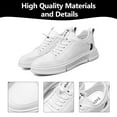 thumbnail image 3 of Cyiecw Men's Invisible Height Increasing Elevator Shoes Casual Fashion Leather Sneakers-2.36 Inches Taller, 3 of 7
