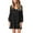 Black, variant on Lenago Womens Dresses Plus Size Fashionable Long Sleeved Polka Ruffle Hem Loose Casual Style Dress Beach Vacation Dress