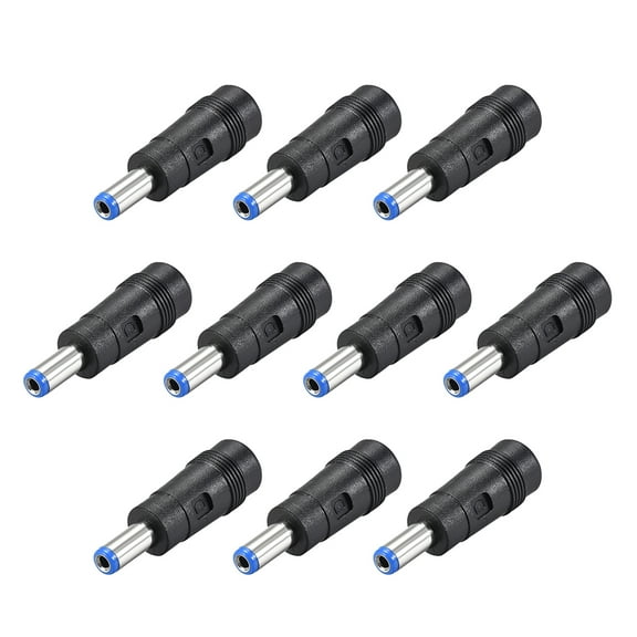 10pcs DC Power Converter,5.5mm x 2.1mm Male to 5.5mm x2.5mm Female Adapter Connector Blue