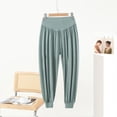 thumbnail image 2 of Shrysg Women's Plus Size Casual Solid Color Elastic Waist Bloomers Pants Loose Fit Leisure Home Pajamas, 2 of 5