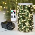 thumbnail image 2 of Guirnalda de luces navideñas con cable de cobre verde de 100 m y 200 m para exteriores, 24 V CC, con enchufe, para árbol de Navidad, 2 of 5