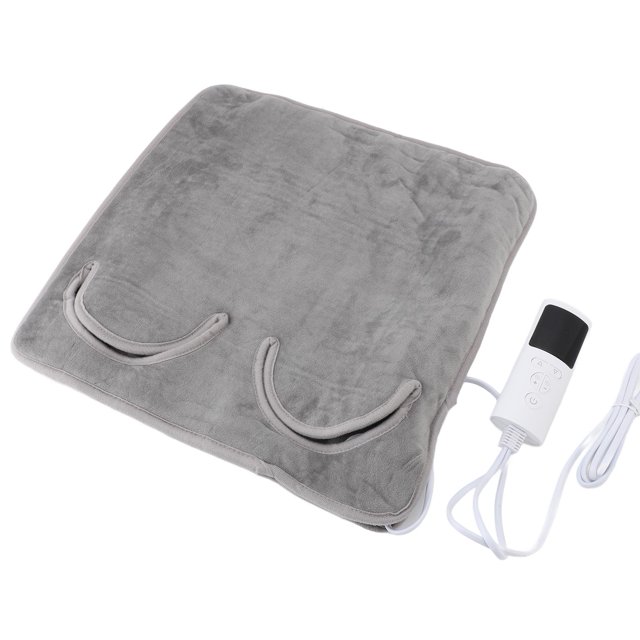Chauffe-pieds Électrique Coussin Chauffant Ultra Doux Peluche Réglable pour Maison Bureau