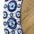 thumbnail image 5 of Ambesonne Evil Eye Fitted Round Tablecloth, Symmetrical, 56"- 60" Diameter, Blue Pale Blue White, 5 of 5