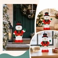 thumbnail image 3 of Christmas Waving Snowman Porch Statue, Cute Resin Snowman Figurine Wearing Top Hat and Suit, Versatile Holiday Decor for Indoor Outdoor Porch Yard Floor Home Layout, 3 of 7