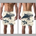 thumbnail image 3 of luoweisi Men's Beach Shorts Quick Dry Swim Trunks with Mesh Lining Whale 2XL, 3 of 5