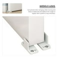 thumbnail image 3 of 4 Sets Barn Through Pocket Door Guide Doorstops Swing Floor Guides Mount Hardware Type White Carbon Steel, 3 of 6