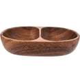 thumbnail image 4 of Milisten Compartment Divided Wood Plate Snack Plate Kitchen Salad Bowl for Home Kitchen, 4 of 6