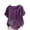 Purple, variant on ZQUUVOU Women's T-Shirt Linen Round-Neck Short Sleeve Button T-Shirt Blouse Black (S)
