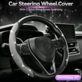 thumbnail image 2 of XUKEY Bling Car Steering Wheel Cover Silver Sparkling Anti-slip 14" to 16"Universal for Girl Woman, 2 of 6
