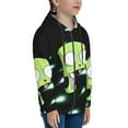 thumbnail image 3 of Invader Zim Teen Sweatshirts Hoodies Youth Hooded Hoody Fashion Zipper Coat For Boys And Girls, 3 of 7