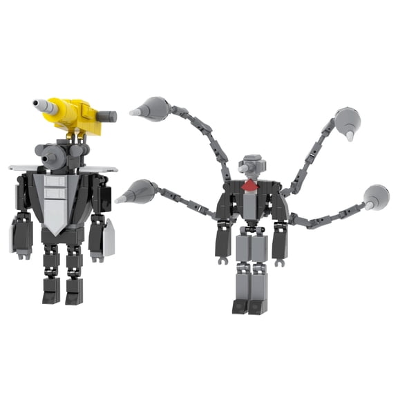 MOOXI Toilet Electric Drill Man Action Figure Building Set,Classic Creative Building Blocks Children Kit,Gifts for Kids(277pcs)
