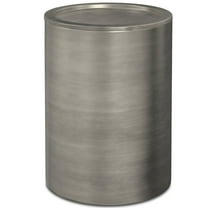 Simpli Home Corbin Industrial 16 inch Wide Metal Metal Side Table in Antique Silver , Fully Assembled