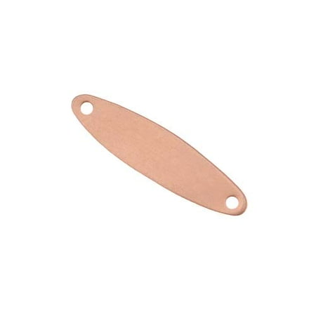 Copper Oval Links - Solid Copper Blank Stamping Tapered Oval Connector Link 24x6mm (1)