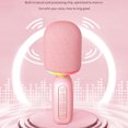 thumbnail image 3 of Karaoke Microphone, Handheld Karaoke Mic with RGB Light, Support Memory Card Portable Singing Karaoke Mic for Kids Adults, 3 of 7