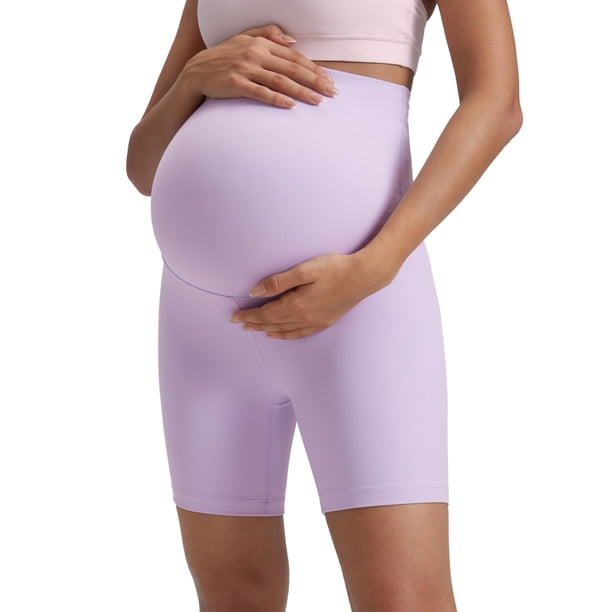 Shorts CRZ YOGA Butterluxe Premamá Lila con Entrepierna de 15 cm