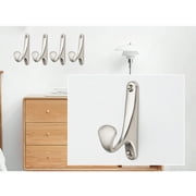 MINI-FACTORY 10Pcs Coat Hooks Wall Mounted Single Prong Robe Hook for Hanging Towel Hooks with 30 Screws for Coat, Bags, Hat, Cap, Scarf