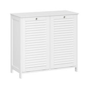 RiverRidge Ellsworth Double Tilt-Out Laundry Hamper Cabinet with Cloth Storage Bag - White