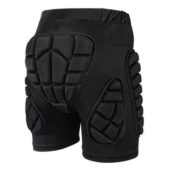 Padded Shorts Snowboarding Skiing for Women Men, Skating Butt Pad Guard, Impact Crash Pants Shorts Hip Protection 3XL Pants length 47.5cm, hip circumference 110cm, waist circumference 81-91cm