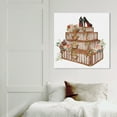 thumbnail image 2 of Wynwood Studio 'Travel and Fashion Stack' Fashion and Glam Wall Art Canvas Print - Brown, White, 30" x 30", 2 of 2