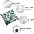 thumbnail image 4 of GOSMITH Pillow Covers 2-Pack Palm Leaf Tropical Plant Vivid Realistic Tree Branch Pattern Natural Botany White, 4 of 6