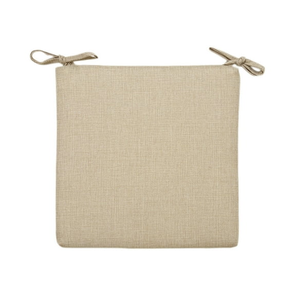 Orangide Linen Chair Cushion Square Seat Pad Thickened Dining Room Office Desk Stool Cushion with Ties Non Slip for Home 18 Inches