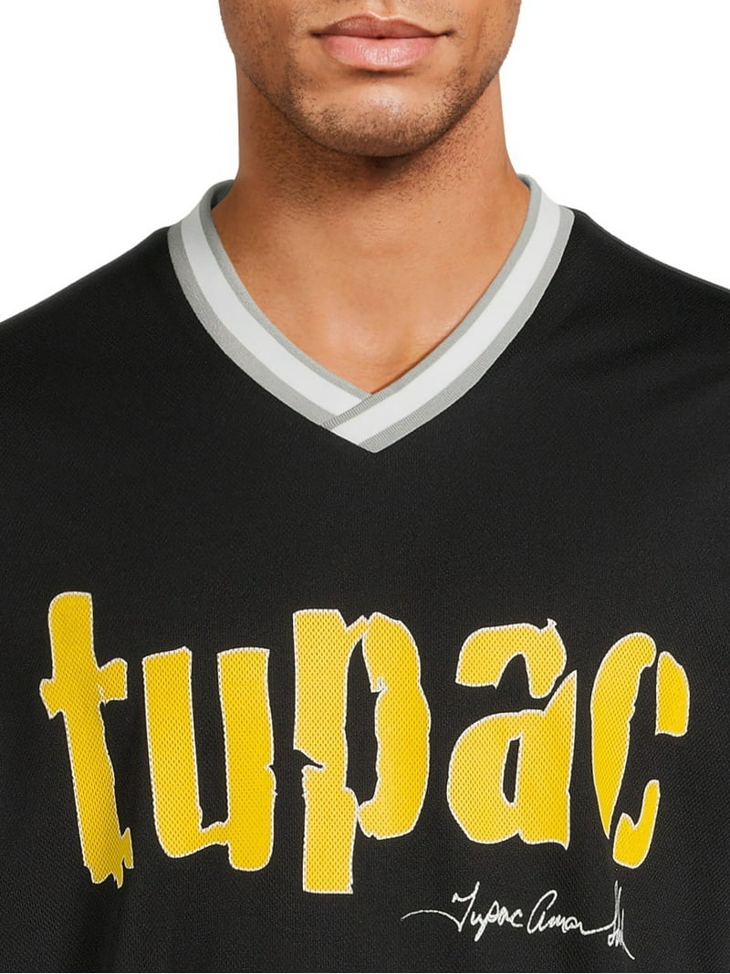 2PAC Tupac baseball シャツ ジャージ ゲームシャツ License Mens and Big Mens Tupac Lic Baseball Jersey Tee with