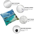 thumbnail image 6 of BANET Tropical Beach Island Throw Pillow Covers, Decorative Pillow Covers Digital Printing Blended Fabric for Couch Sofa Bed Invisible Zipper 12x12in, 6 of 7