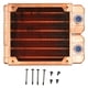 thumbnail image 2 of Radiador de refrigeración por agua disipación de calor rápida sistema de refrigeración por agua para computadora de cobre rojo rosca G1/4 para PC para computadora para ANGGREK Otros, 2 of 8