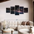 thumbnail image 2 of Elephant Stock Milky Way System Wall Art - Horizontal Multi Panel Canvas - 5 Pieceliving Room Wall Decor - Photography Astronomy & Space Multi Panel - Black And Orange Decor - 92" x 42", 2 of 4