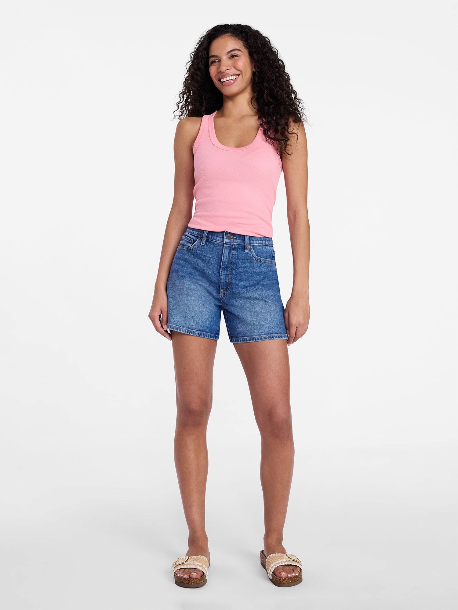 Time and Tru Women's Ribbed Tank Top, Sizes XS-XXXL
