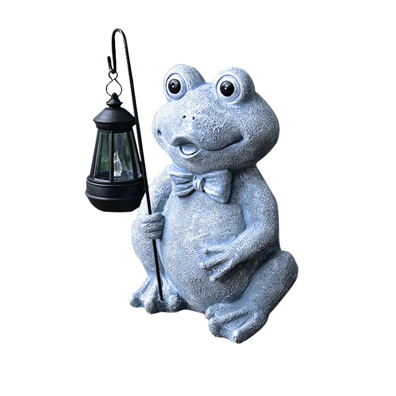 Chanana Frog Solar Garden Statues,Resin Frog Figurine Decorations with Solar Lights Lantern, Outdoor Figurines Lawn Garden Statue Decor Art for Lawn,Yard,Balcony Ornament,Gift for Home Mom