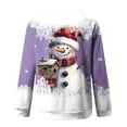 thumbnail image 5 of HOMBOM Fleece Sweatshirts for Women Crewneck Essentials Purple Christmas Merry Xmas Fall Adults Sweatshirt, 5 of 5
