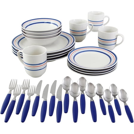 Gibson Everyday Basic Living Choices 32-Piece Dinnerware Set - Walmart.com