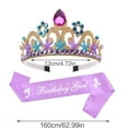 thumbnail image 3 of Blingbling Rhinestones Birthday Party Crown Princess Headband Crown Tiaras Headband For Girl Hair Accessories, 3 of 6
