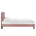 thumbnail image 3 of Platform Bed Frame, Tufted, Full Size, Pink, Velvet, Mid Century Bedroom, Modern Contemporary Boutique HB35607, 3 of 8