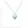 thumbnail image 3 of Sterling Silver Rhodium-plated 20mm Diamond Heart Locket QLS239-18 (25mm x 20mm), 3 of 3