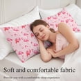 thumbnail image 5 of Pink Flamingo Body Pillow Covers 20"x60", Summer Animals Soft Brushed Microfiber Breathable Throw Pillow Covers, Pillowcase with Zipper for Couch Sofa Bedroom Living Room, 5 of 9