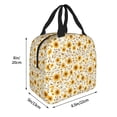thumbnail image 2 of Rateoe Brown Leaf Sunflower Pattern Insulated Lunch Bag with Thick Aluminum Foil Lunch Tote Bag with Front Pocket for Men and Women, Ideal for Work, School, Picnics, and Travel, 2 of 5