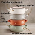 thumbnail image 2 of Ceramic Soup Bowls With Handles Set of 4 20 oz French Onion Soup Bowls Oven Safe Dishwasher Microwave Oven Safe Bowl Set for Chili Gumbo Chowder Soup Bowl With Handle French Onion Crock, 2 of 6