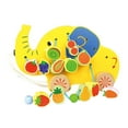 thumbnail image 3 of Monterssori-juguete educativo con cuentas de cordones de madera para niños, juguetes educativos para enhebrar frutas y verduras, regalos de cumpleaños Elefante, 3 of 9