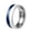 Blue White, variant on Men's Rotating 2 Colors Stainless Steel Ring Personalized Vintage Band Jewelry Blue Red Size 10