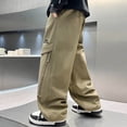 thumbnail image 5 of Tween Boys Cargo Pants Outdoor Casual Utility Trousers Kids Fall Hiking Adventure Durable Bottoms Clothes, 5 of 7