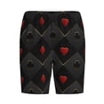 thumbnail image 4 of Fotbe Red Poker Pajama Shorts for Men, Men's Pajama Bottoms, Sleepwear,Short Pajama Pants-3X-Large, 4 of 9