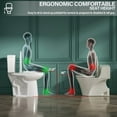 thumbnail image 2 of 21 Inch Tall Toilet for Seniors Elongated Toilet Extra High Toilet Comfort Bowl Height Toilet Seat Height 22", Two-Piece Single Flush 1.28 GPF 12” Rough In,White, Elongated Oval Bowl, 2 of 9