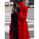 thumbnail image 3 of Autumn Winter Woolen Coat Women's Slim Fit Cardigan Large Coat Women Long Sleeve Single Breasted Stand Collar Woolen Coat, 3 of 4