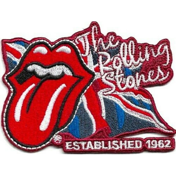 The Rolling Stones Patch Lick The Flag Band Logo cut out new Official Iron On