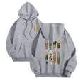 thumbnail image 6 of Godom Women Loose Hoodie Sweatshirt Solid Basic Fleece Letter Long Sleeve Kangaroo Pocket Drop Shoulder Pullovers Top, 6 of 7