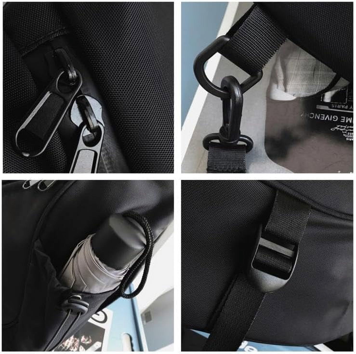 HMSHA Crossbody Shoulder Bag Cool One Strap Motorcycle Sling Bag Techwear Backpack Japanese Harajuku Alt Emo Streetwear